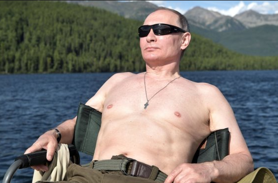 Putin responded that the half-nude photos were exposed. There is no need to hide during vacation! .jpg