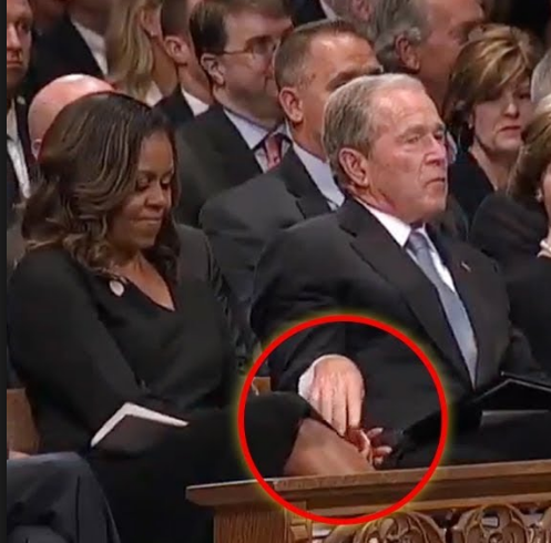 Bush Jr. gave Michelle candy at McCain’s funeral.jpg