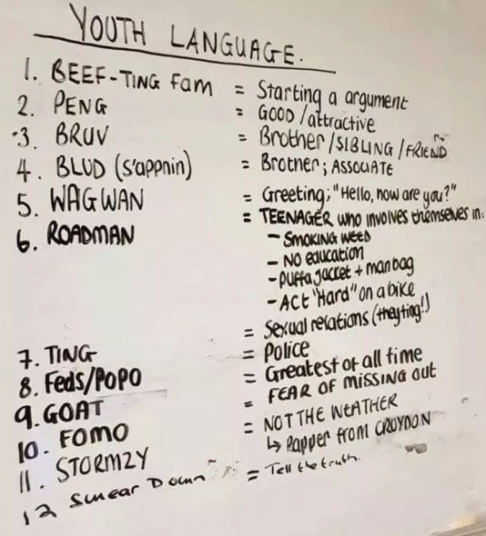 The British police are also fighting, starting classes to learn buzzwords for young people.jpg