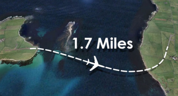 世界上最短的航线 仅飞不到两分钟!