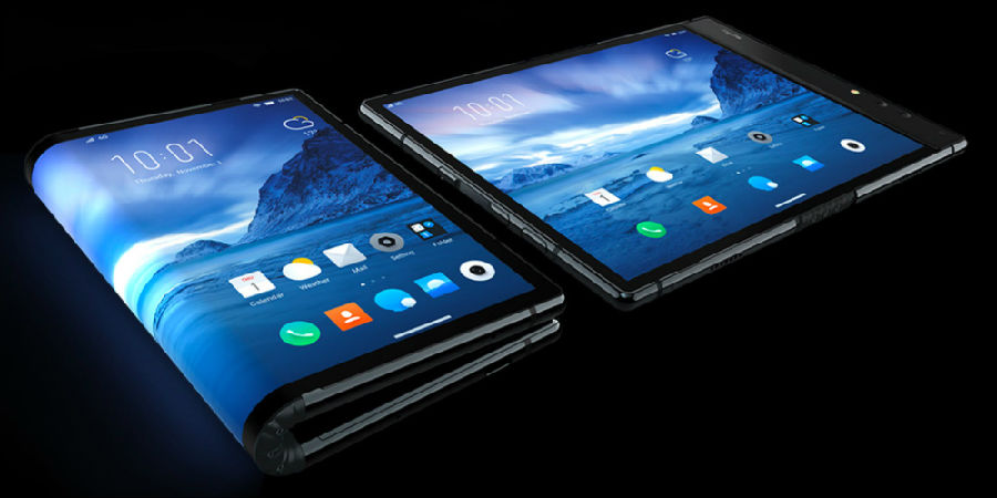 The world’s first foldable flexible screen mobile phone was officially released.jpg