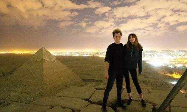 Danish photographers climbed the Great Pyramid and took nude photos to anger the authorities.jpg