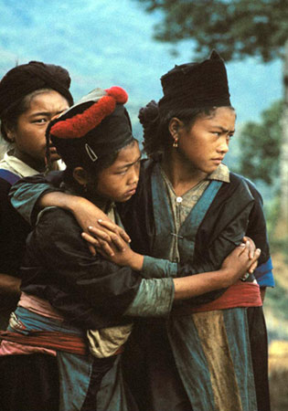 苗族女孩,老挝,1974