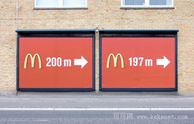 9 mcdonald's billboards 200m-197m 麦当劳:广告牌200米-197米