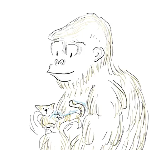 古猿人怎么画简笔画图片