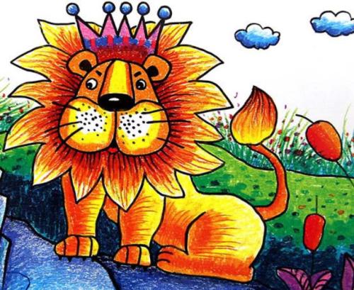 绿野仙踪狮子简笔画图片